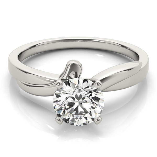 0.2 Ct Natural Round Cut Danica  Solitaire Diamond Rings in Silver 925